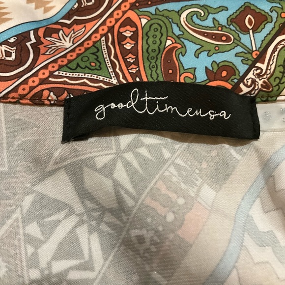 Multicolor Long Sleeves Printed Bodysuit and Pants Set - Picture 7 of 8